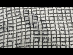 124cm de Zwarte Geborduurde Stof van Kleurengeo Lovertje voor Avondjurk