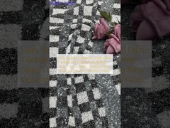 Bladgeborduurd plaid weefsel Duurzaam en elegant luxe weefsel