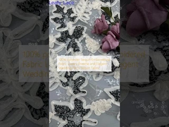 100% polyester geborduurde stoffen Luxe adem en elegante bruiloft