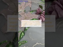 Borduurwerk kant weefsel met kralen Sequin bloemige elegante en ademen Sequin kant weefsel luxe gelegenheid weefsel