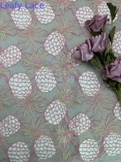 Ananas Twee Tone Corded Lace Fabric For-de Slijtage van Kinderen 140cm Breedte