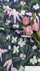 100% nylon zacht metaal mesh gedrukt kant stof voor het maken van vrouwen jurken kleding