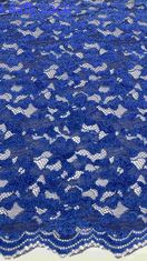 Lichte blauwe kleur chenille garen bloemige schelpen kant kant kant stof door de tuin jurk voor mode