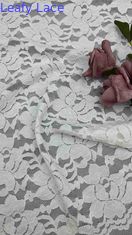 54 inch witte kleur Stretch Flower Corded elastische kant stof voor vrouwenkleding