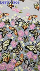 Polyester borduurwerk Flower Lace Stof 3D Textiel Lace Stof Voor Damesjurk
