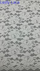 55 inch breed Nylon spandex witte kleur Stretch bloemontwerp elastische kant stof met schelp voor mode vrouwen dressing