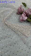 Seuqin Borduurstof Lusiate Sequin Borduurde kant Stof Leaf Luxe Gelegenheid Bruiloft Stof