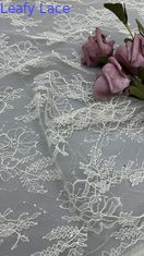 Bladgeborduurde linnen doek elegant en adembenemend geborduurde kant doek avond gelegenheid luxe doek