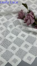 Witte kant 100% katoen holle kant stof geborduurd kant maas kant stof gelegenheid avondstof