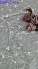 Wit Frans Chantilly kant weefsel Luxe Sequin kant voor avondjurken en couture ontwerpen