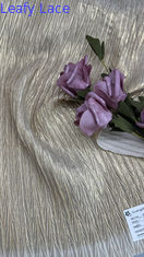 Ruitvormig Geribd Metallic Kant Stof Voor Galajurken Luxe Goudkleurige Partyjurken