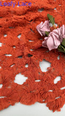 Luxe ruffled kant weefsel handgemaakte gelaagde tule met holte voor dramatische avondjurken