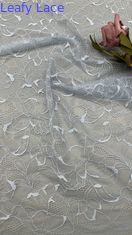 Luxe geborduurde gaas kant pure zachte tule met delicate bloemen steken voor elegante avondjurken