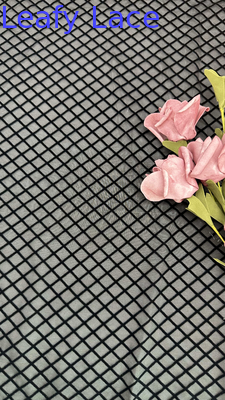 Gepersonaliseerd Rhombus Flocking Corded Lace Stof voor feestjurken