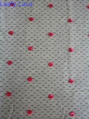 Zwart Rood de Kledingskledingstuk van Polkadot sequin fabric for day