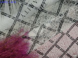DameGarment 100% Polyester die Wit Tulle Mesh Fabric drukken