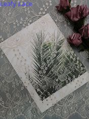 Franse Oranje Tulle Lurex Metaal Zilveren het Kantstof van Chantilly