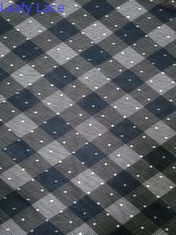 Polyester Dot Printing Flocked Mesh Fabric voor Meisjekleding