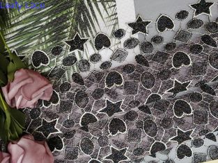 Het Borduurwerkstof van Lurex van de stervorm Metaal Gekleurde voor Meisjekleding