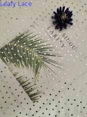 Het ivoor Tulle Mesh Foil Printed Polka Dot Metaal schittert Stof