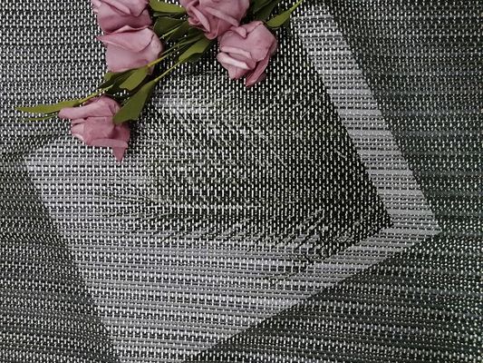 De geplooide Folie van Tulle drukte Zwarte schittert Mesh Fabric For Lady Evening-Kleding
