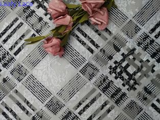 Stof van het polyester de Bloemen Gedrukte Kant voor Dame Evening Dress