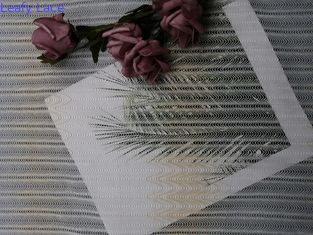 100 Yards 145cm Geometrische Geribde Stof van het het Ivoor Bruids Kant van de Kantstof
