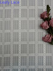Wit Geometrisch Mesh Tulle Lace Fabric Lightweight Dame Dress Fabric