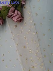 Metaal de Drukdeklaag van Tulle Mesh Fabric Women Dress Foil van de Stervorm