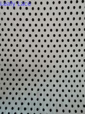 Zwart Dot Tulle Crinkle Flocked Pleated Mesh Fabric