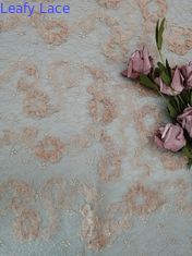 Roze Bloemen haakt schittert Tulle Mesh Shining Lace Fabric