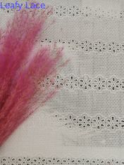 Lineaire Broderie Geborduurde Katoenen van de Oogjestof 100% Nachtjaponstof