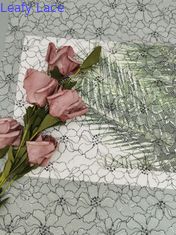 142CM overal het Zwitserse Bloemenborduurwerk van het de Versierings Zilveren Contrast van het Polyesterkant