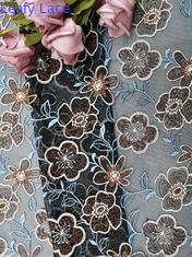 De bloemenkant Gekleurde Doek van het de Vrouwenkledingstuk van de Borduurwerkstof