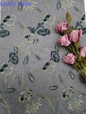 Geborduurde het Beddegoeddoek van Tulle Mesh Fabric Garden Flower Lace