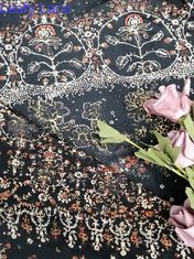 De digitale druk breide de stof Gedrukte Bloemen gedrukte stof van de Kantstof
