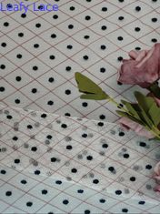 57 de“ Dubbele Kleur Geborduurde Polka Dot Mesh Children Clothes Fabric van de Kantstof