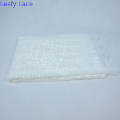 Wit Tulle Mesh Embroidery Wedding Dress Fabric 125cm Breedte