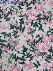 100% nylon Zacht Mesh Printed Lace Fabric voor het Verpakken het Netwerkdruk van Roktulle