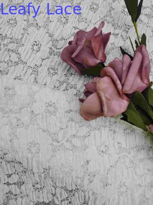 49 Inch White Color High Quality Spandex Floral Lace Fabric For Lady Clothing Women Dress