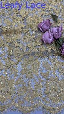 Embroidered Cord Lace Fabric Guipure Elegant Luxary Hollow-up for Bridal Wedding Dress
