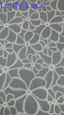 Embroidered Lace Mesh Fabric Design Metallic Flower Customized Party And Wedding for Gowns