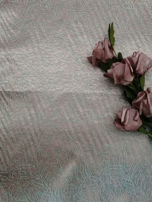 Blue Graceful Tulle Mesh Embroidered Lace Fabric