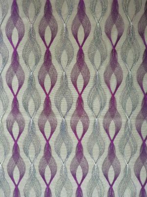 Home Textiles Purple Geometric Colored Embroidery Fabric