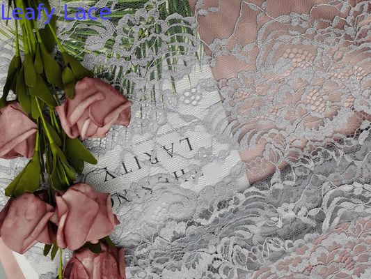 100% Nylon Soft 3D Floral Lace Fabric