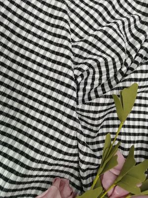 White Black Warp Knitting Checkered Stretch Lace Fabric Heavy Mesh