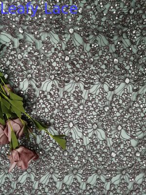 Metallic Glitter Lace Sequin Embroidered Fabric Chemical