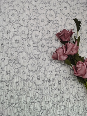 49 inch witte kleur hoge kwaliteit spandex bloemen kant stof voor dames kleding vrouwen jurk