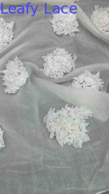 3D Laser Out Rose Fancy Stof door The Yard Kleurbruierij Stof Vrouwenjurk Voor Kledingmerken