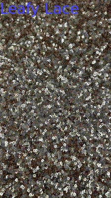 50 Inch Bruin Kleur Hoogwaardige Glanzende Vierkante Sequin Netten Borduurwerk kanten Kleding Stof Voor Avond Kleding